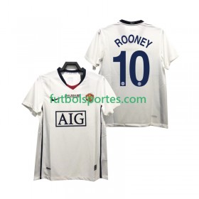 Camiseta Manchester United ROONEY 10 Champions League 2008 2009 Retro Segunda Equipación
